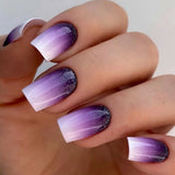 24pcs/Set Purple Gradient Press-On Nails