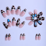 24pcs/Set Speckled Cow Print Press-On Nails