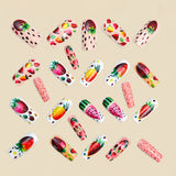 24pcs/Set Colorful Summer Fruit Press-On Nails