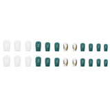 24pcs/Set Gold Leaf Press-On Nails