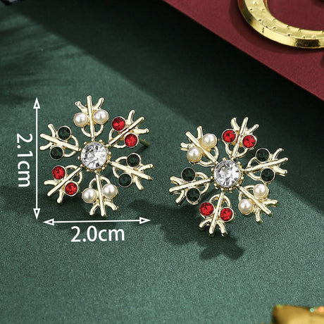 Alloy Snowmen Stud Earrings