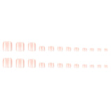 24pcs/Set Pink & White Ombre Press On Toe Nails
