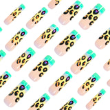 24pcs/Set Green Leopard Print Ombre Press-On Nails