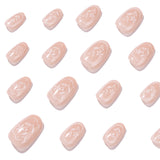 24pcs/Set Minimalist White Floral Press-On Nails