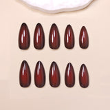 24pcs/Set Cherry Red Aura Press-On Nails