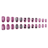 24pcs/Set Electric Shock Cat & Bat Press On Nails