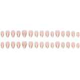 30pcs/Set Minimalist Gold-Trim Glitter French Press On Nails