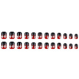 24pcs/Set Glow-in-the-Dark Skull Press-On Nails