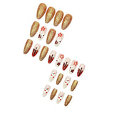 24pcs/Set Ghosts, Flowers & Pumpkins Press On Nails