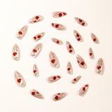 24pcs/Set Sparkling Cat Eye Floral Press On Nails