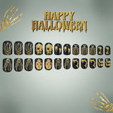 24pcs/Set Skull & Bones Press On Nails