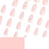 24pcs/Set White Bow Press-On Nails