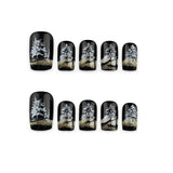 24pcs/Set Snowfall & Bare Trees Press-On Nails