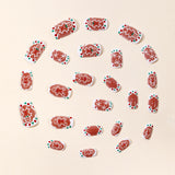 24pcs/Set Brown Gingerbread Man & Colorful Polka Dots Press-On Nails