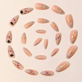 24pcs/Set Graduation Cap & Star Press On Nails