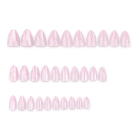 24pcs/Set Light Pink Cat Eye Press On Nails
