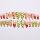 24pcs/Set Red Polka Dot Press-On Nails
