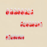 24pcs/Set Poppy Print Press-On Nails