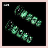 24pcs/Set Ghosts & Spiderwebs Press-On Nails