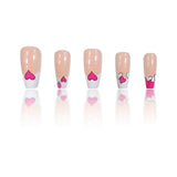 24pcs/Set Colorful Heart French Press-On Nails