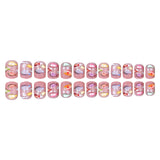24pcs/Set 3D Watercolor Fish Press On Nails
