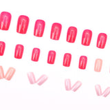 24pcs/Set Pink Chrome Press On Nails