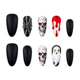 24pcs/Set Bloody Spider Skull Press On Nails