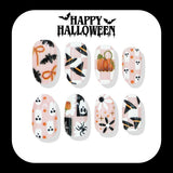 24pcs/Set Ghost, Bow, Bat & Pumpkin Press On Nails