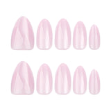 24pcs/Set Light Pink Cat Eye Press On Nails