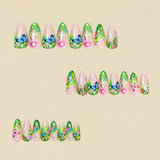 24pcs/Set Garden Butterfly Florals Press-On Nails
