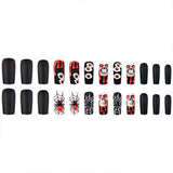 24pcs/Set 3D Bloody Skull Press-On Nails