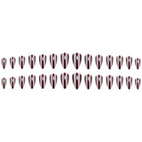 28pcs/Set Vintage Burgundy Striped Cat Eye Press-On Nails