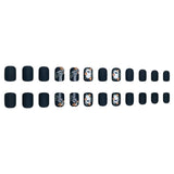 24pcs/Set Matte Ghost, Skull & Floral Press On Nails