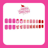24pcs/Set Spiral Stripe Bow Press On Nails