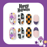 24pcs/Set Ghostly Checkered Press On Nails