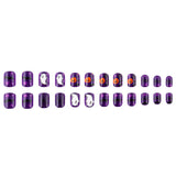 24pcs/Set Ghost Spider Pumpkins Press On Nails