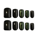 24pcs/Set Green Eye Cat Eye Press On Nails