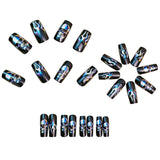 24pcs/Set Flaming Skull Press-On Nails