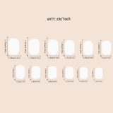 24pcs/Set Zebra French Tip Press-On Nails