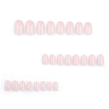 24pcs/Set Classic White French Tip Press-On Nails