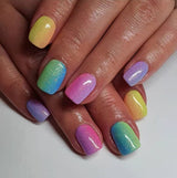 24pcs/Set Rainbow Gradient Press On Nails