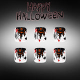 24pcs/Set Dark Castle Spider Web & Bat Press-On Nails