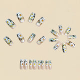 24pcs/Set Nude Daisy Press-On Nails