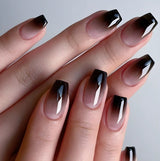 24pcs/Set Black Ombre Press-On Nails