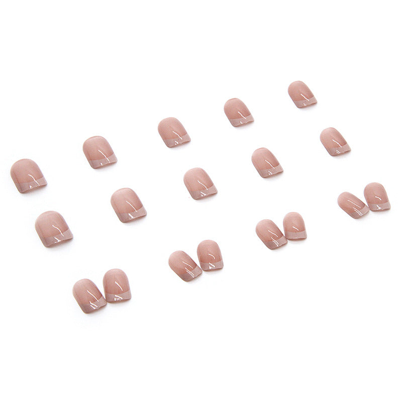 24pcs/Set Sheer Pink French Tips Press On Nails