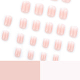 24pcs/Set Nude Pink & White Gradient Press-On Nails