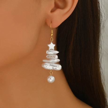 Baroque Faux Pearl Drop Earrings