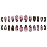 24pcs/Set Brown Cat-Eye Gradient French Press On Nails