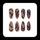 24pcs/Set Brown Ombre Press On Nails