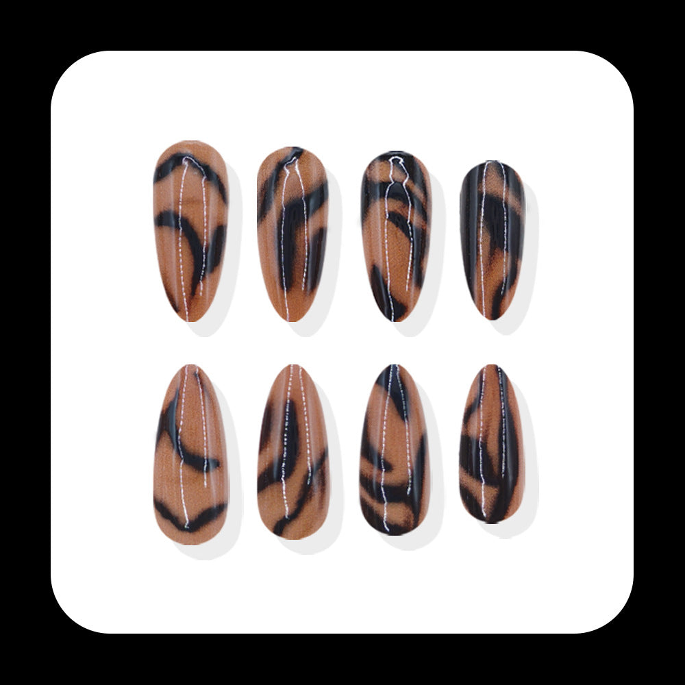 24pcs/Set Brown Ombre Press On Nails